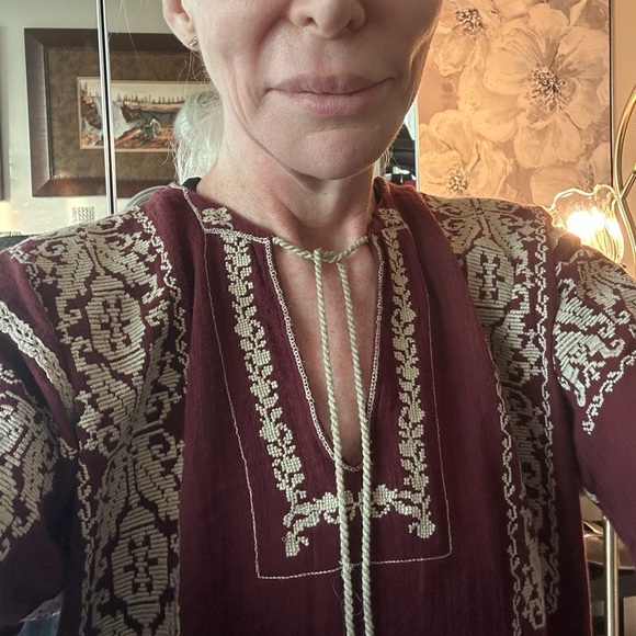 ❤️ Isabel Marant Étoile Burgundy Long Sleeve Dress - Picture 6 of 8